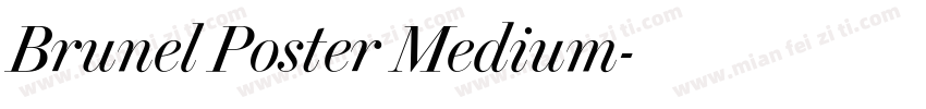 Brunel Poster Medium字体转换